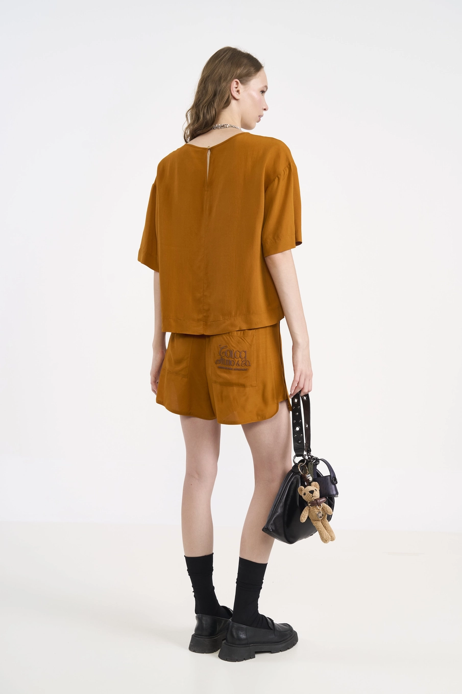 Camiseta Viscose Studio Com Estampa Amarelo Pumpkin