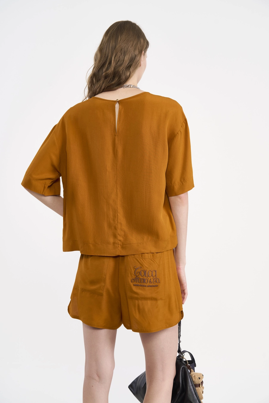 Camiseta Viscose Studio Com Estampa Amarelo Pumpkin