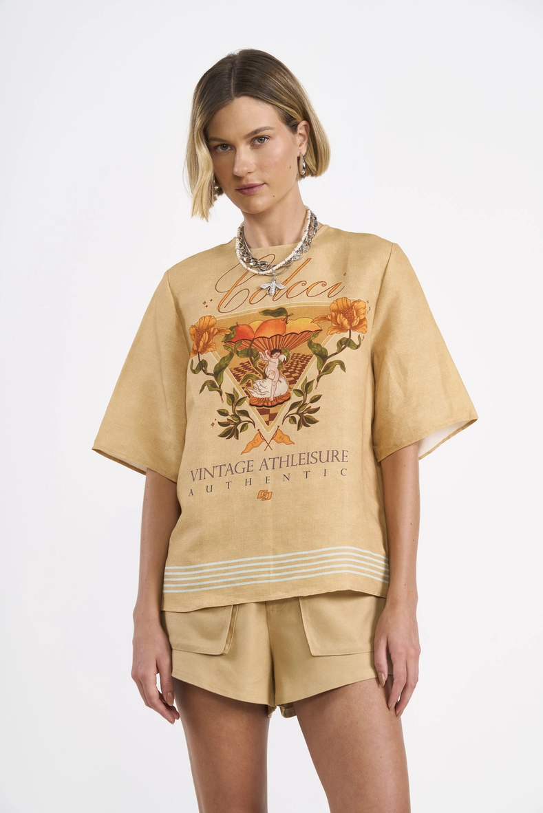 Camiseta Feminina Oversized Vintage Estampada