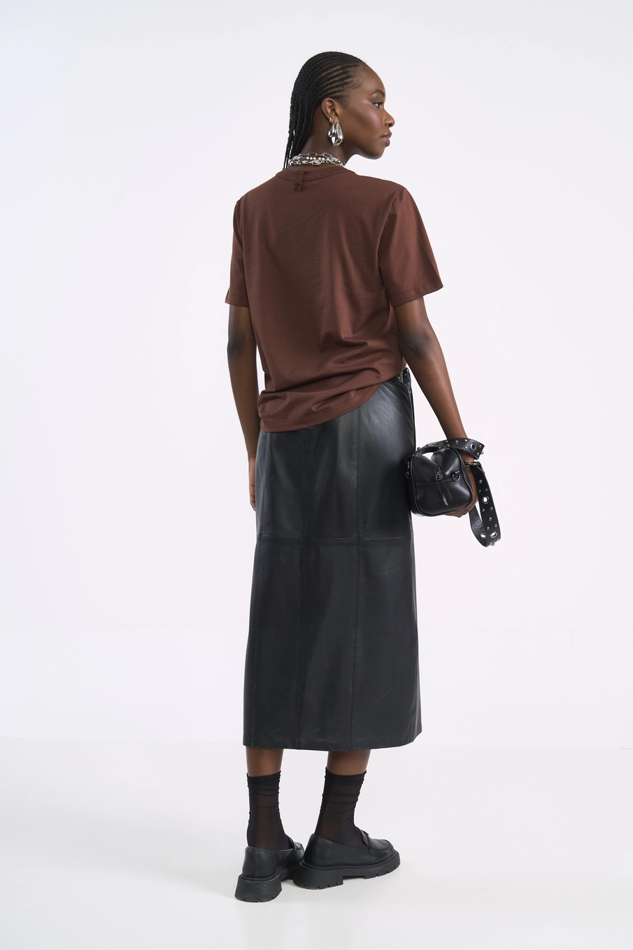 Camiseta Feminina Algodão Mood Marrom
