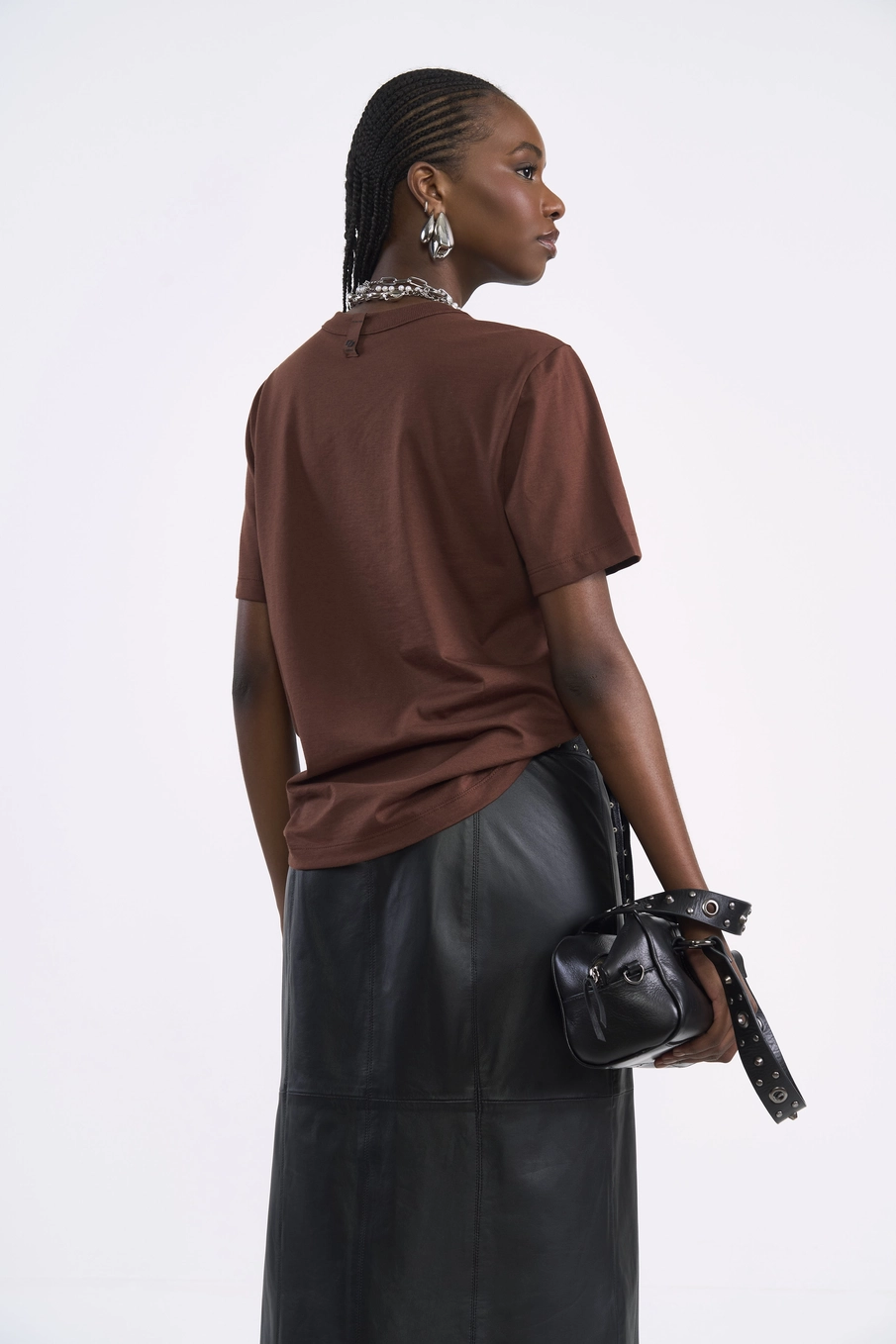 Camiseta Feminina Algodão Mood Marrom