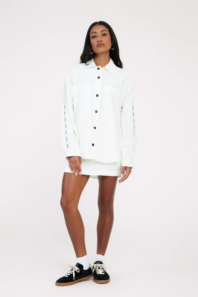 Camisa Sarja Feminina Oversized