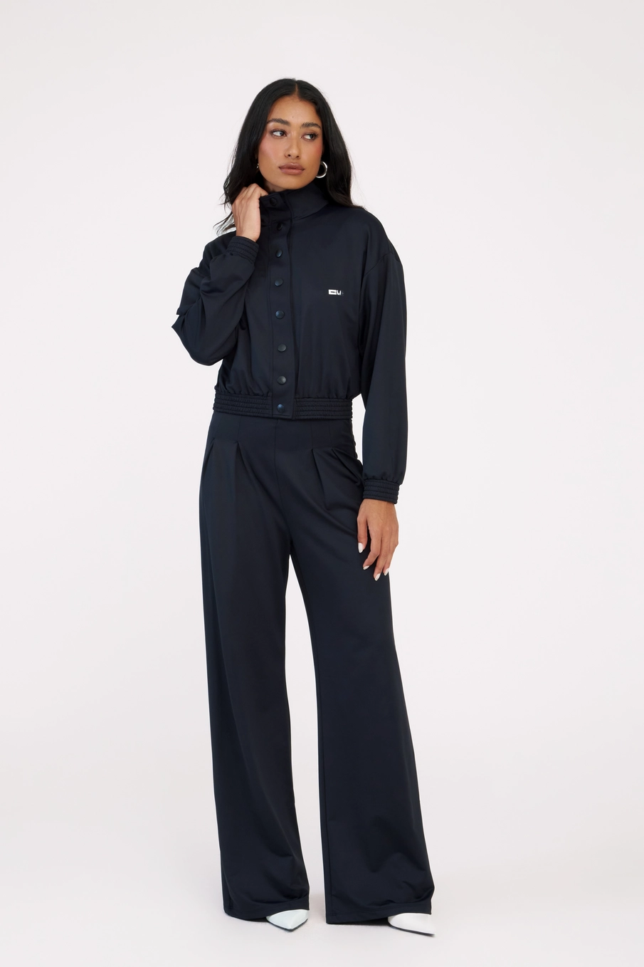 Jaqueta Feminina Bomber Gola Alta Preto 5
