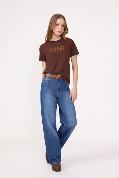 Camiseta Feminina Regular Estampada