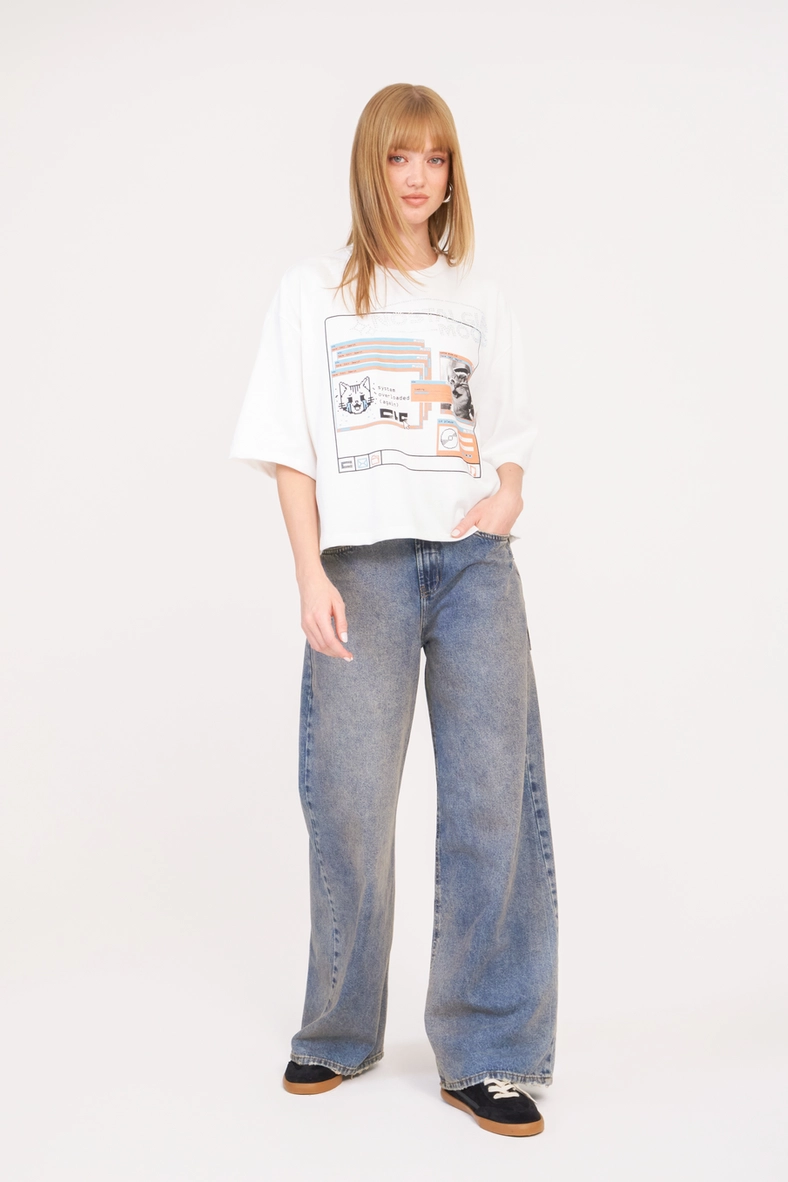 Camiseta Feminina Box Over Off Shell 3