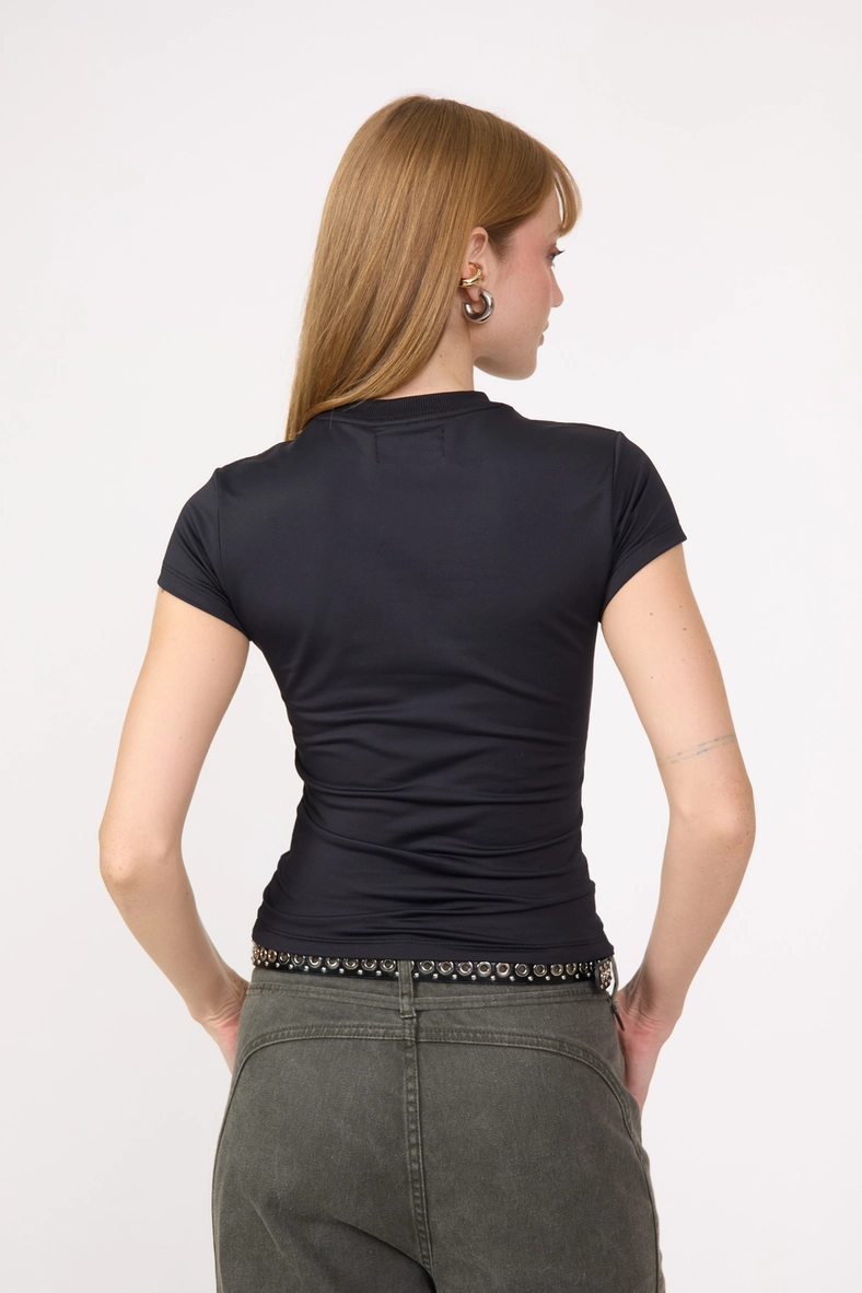 Camiseta Feminina Baby Look Preto 4