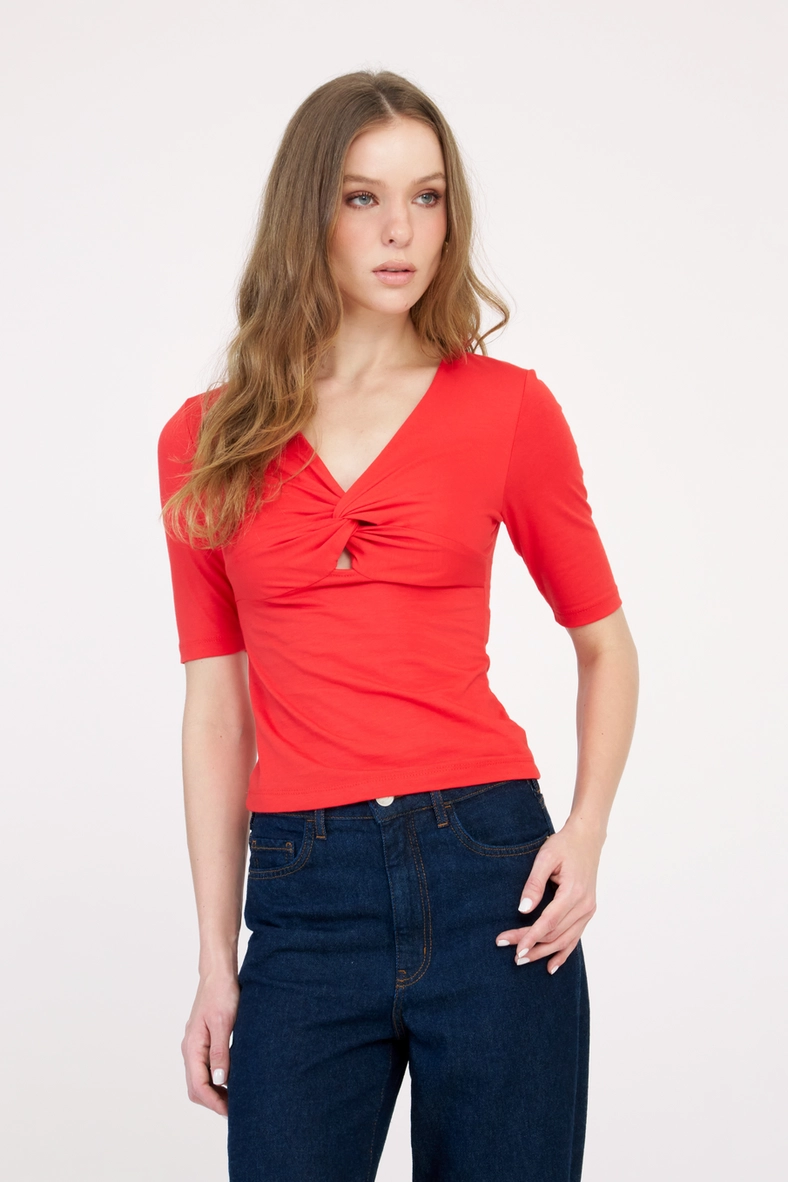 Blusa Small Com Torção Vermelho 1