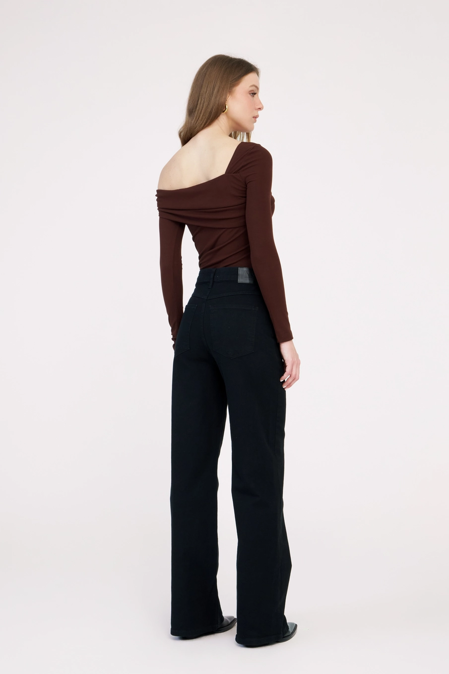 Blusa Canelada Small Manga Longa Marrom 2