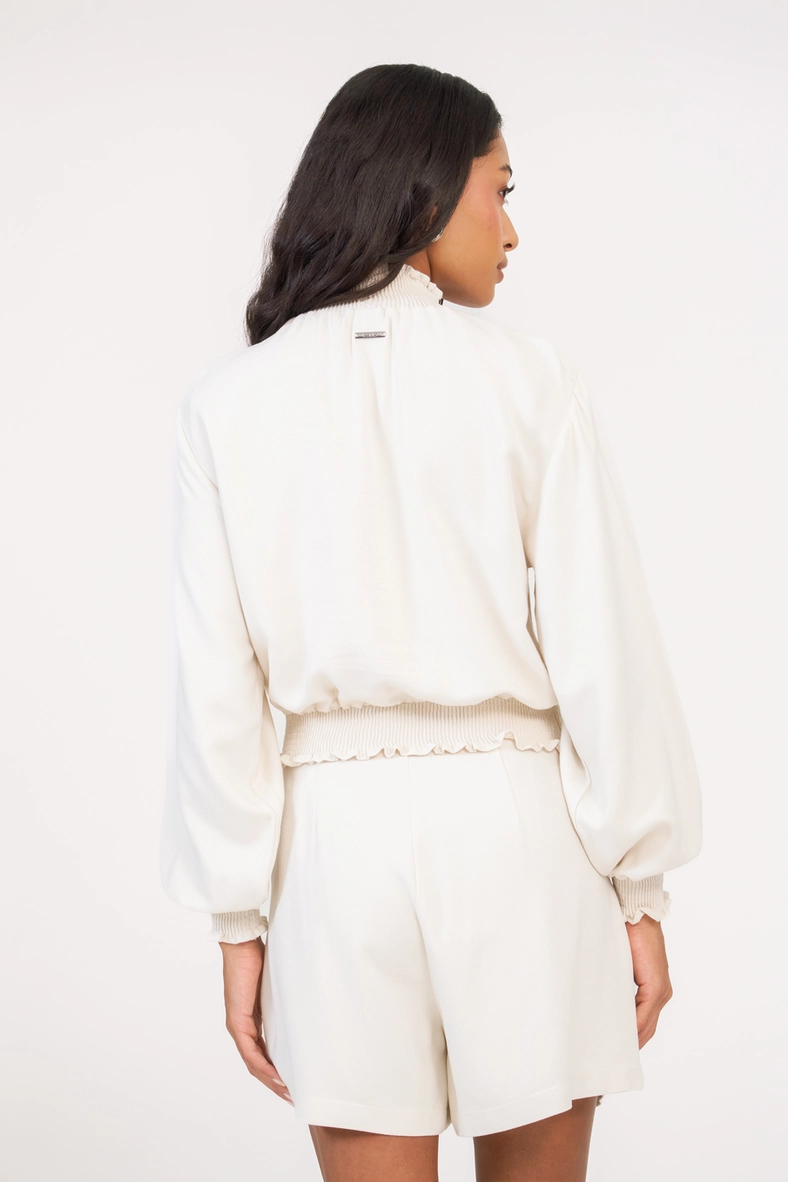 Blusa Comfort Gola Lastex Bege Italian 2