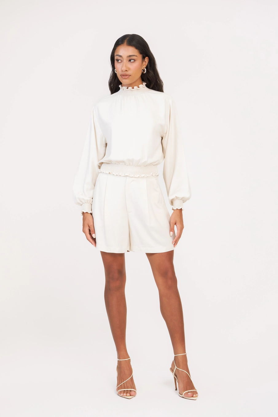 Blusa Comfort Gola Lastex Bege Italian 4