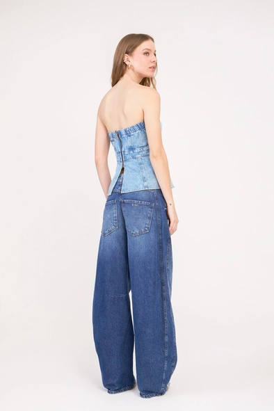 Blusa Jeans Tomara Que Caia