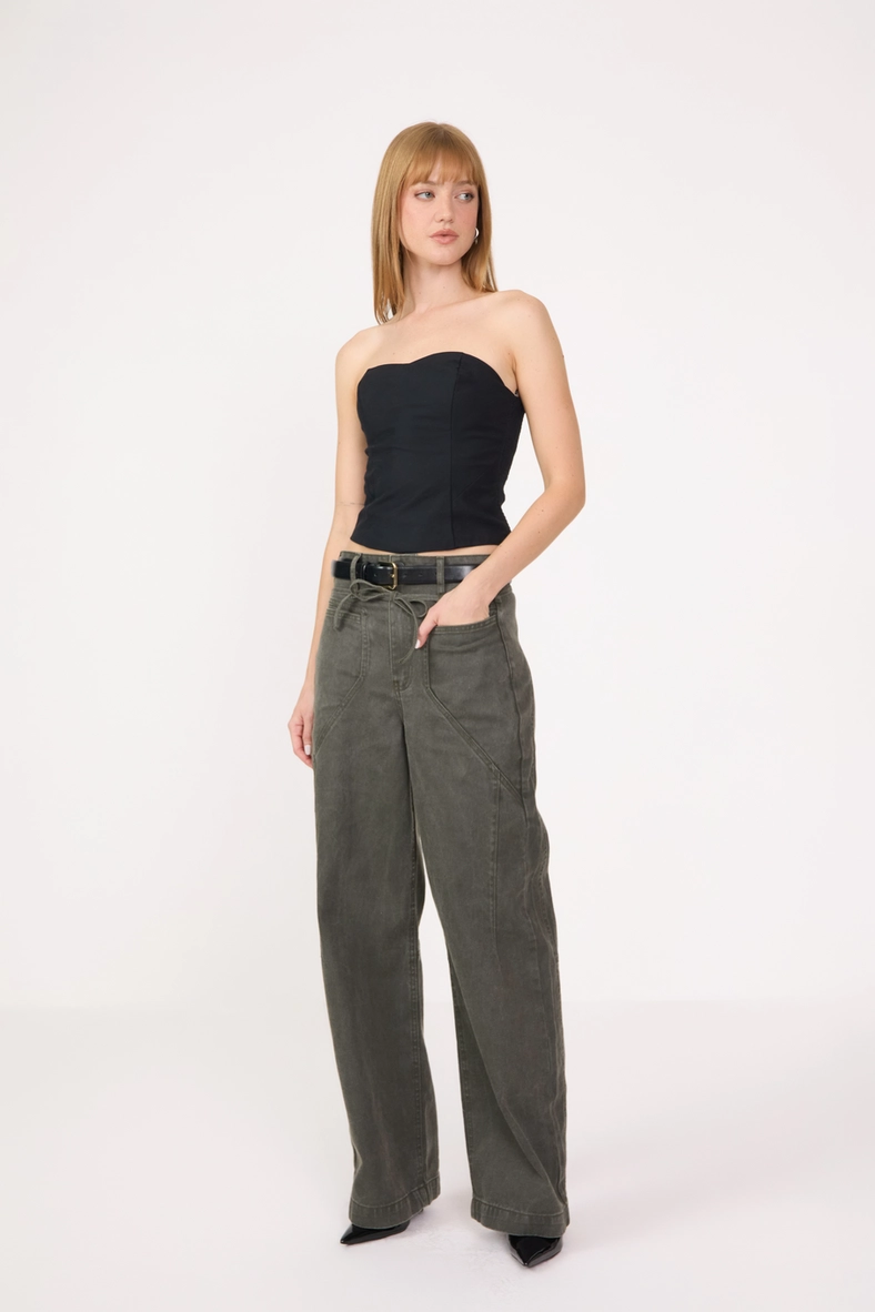 Blusa Slim Tomara Que Caia Com Amarração Preto 3
