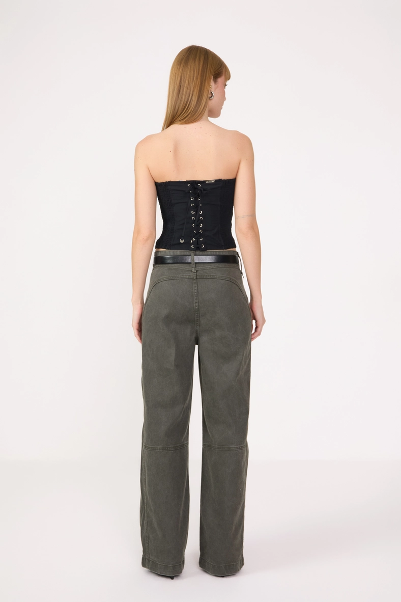 Blusa Slim Tomara Que Caia Com Amarração Preto 4