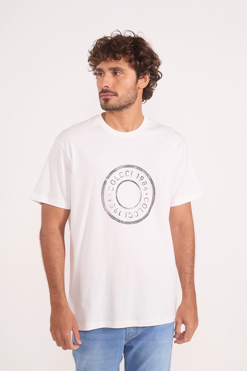 Camiseta Em Algodão Estampa 1986
