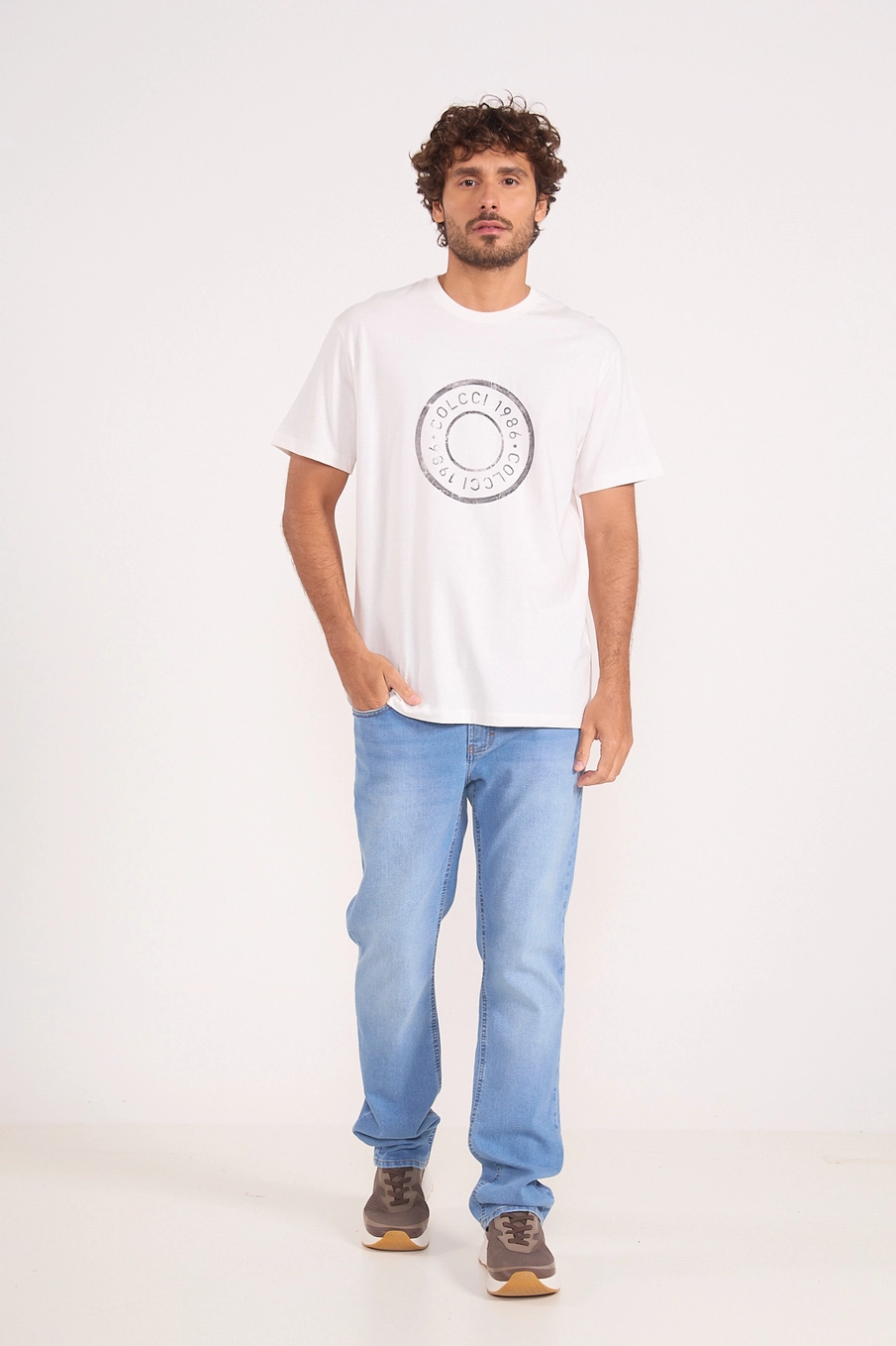 Camiseta Em Algodão Estampa 1986 Off Shell