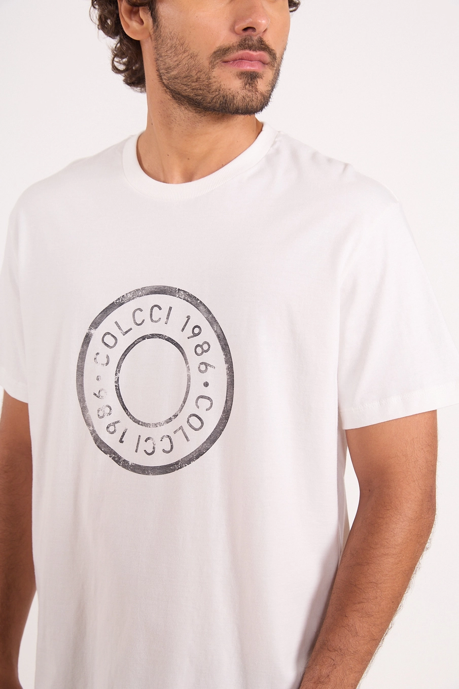 Camiseta Em Algodão Estampa 1986 Off Shell