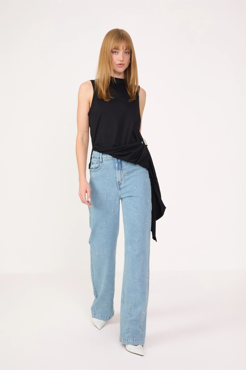 Blusa Slim Detalhe Lateral Preto 4