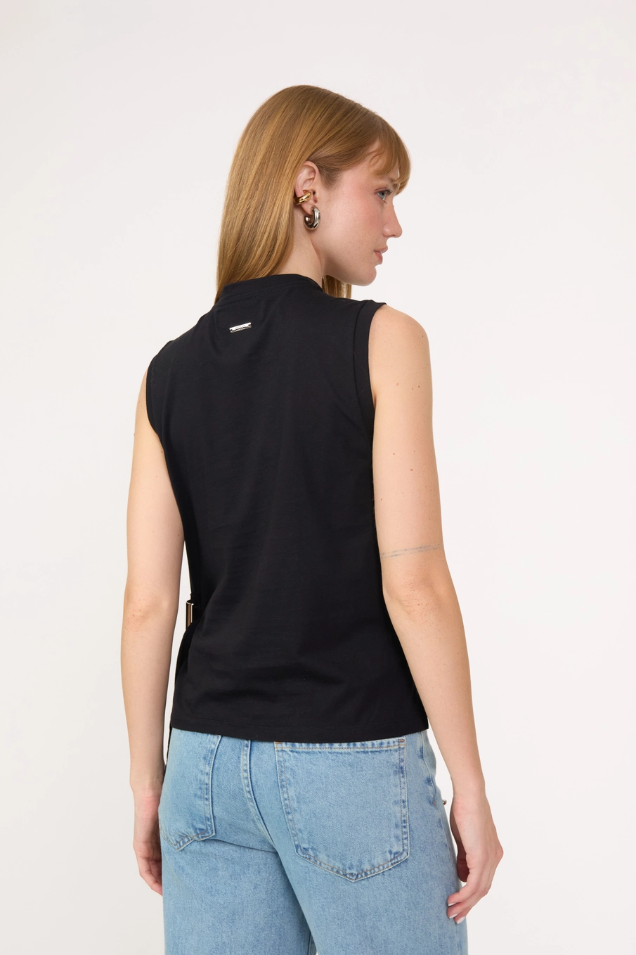 Blusa Slim Detalhe Lateral Preto 3
