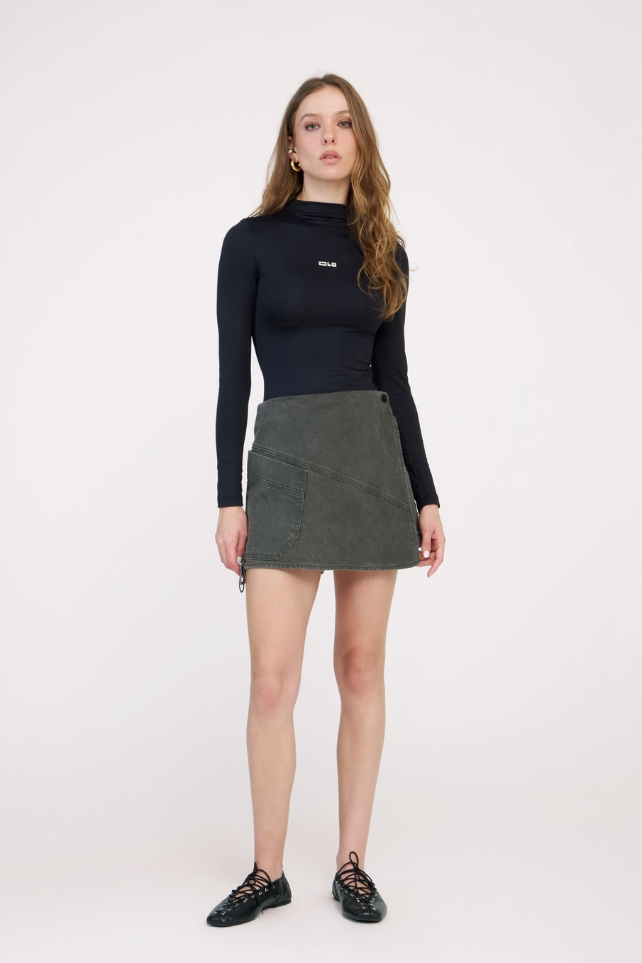Blusa Slim Manga Longa Preto 3