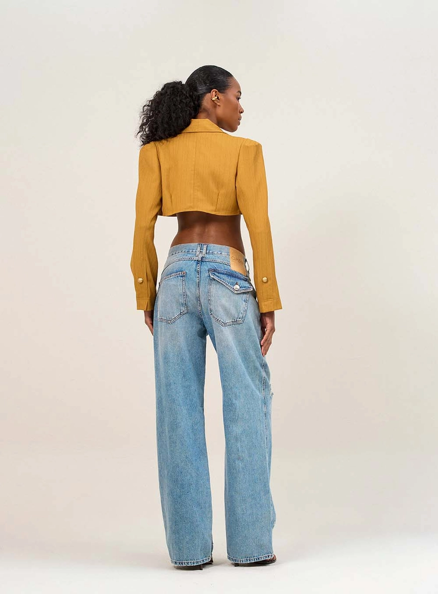 Calça Feminina Jeans Wide Leg Índigo 2