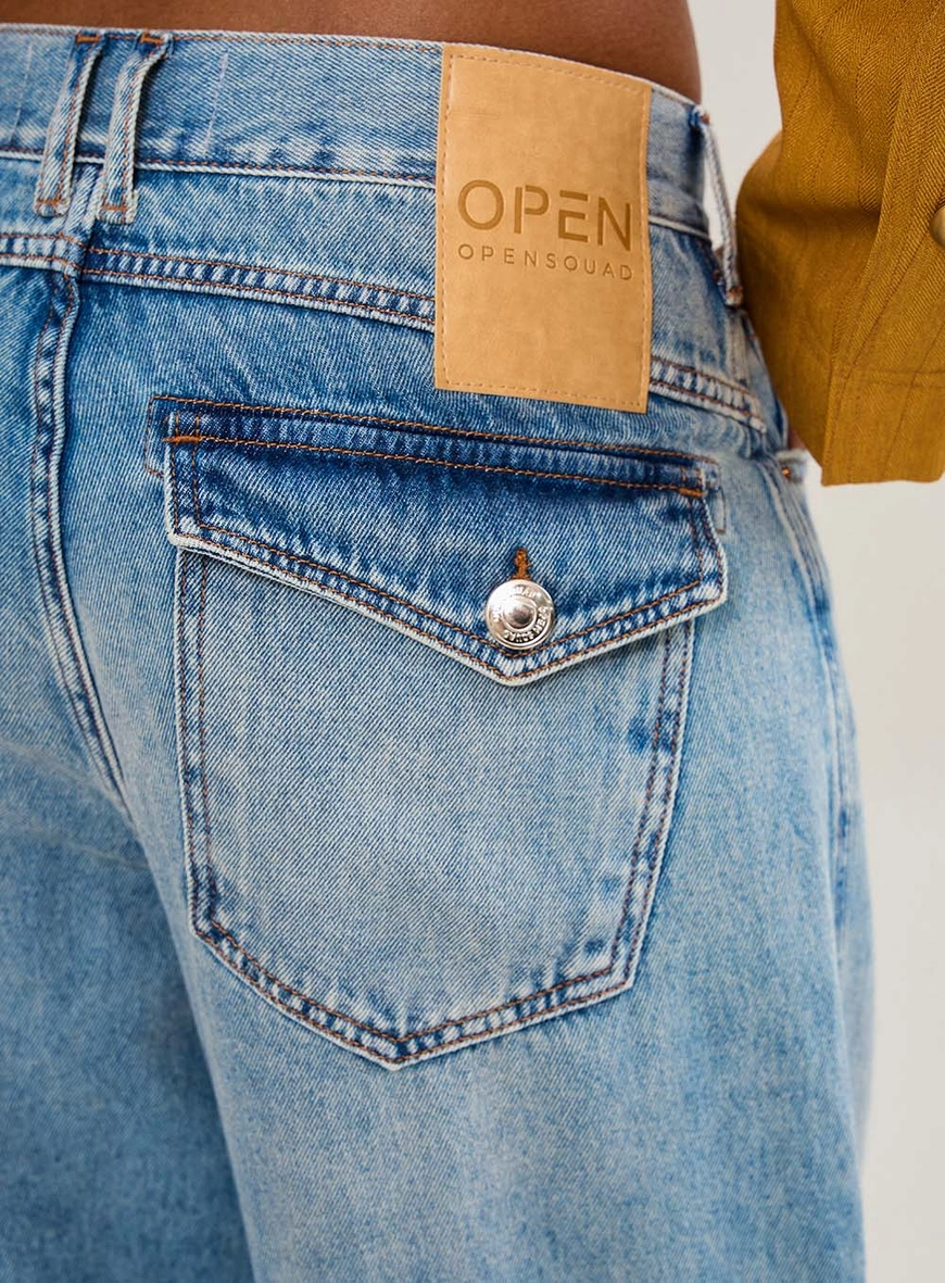 Calça Feminina Jeans Wide Leg Índigo 4
