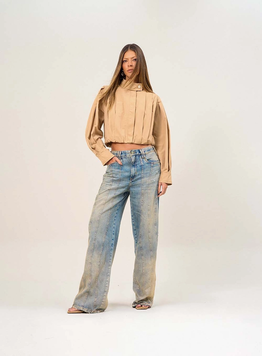 Calça Jeans Feminina Wide Leg - Lilian Índigo 1