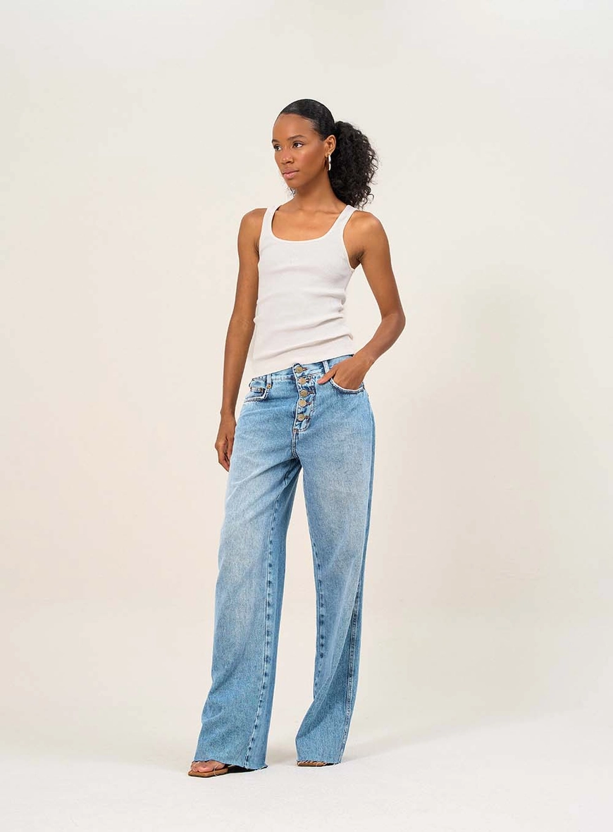 Calça Jeans Feminina Cintura Alta - Lilian Índigo 1