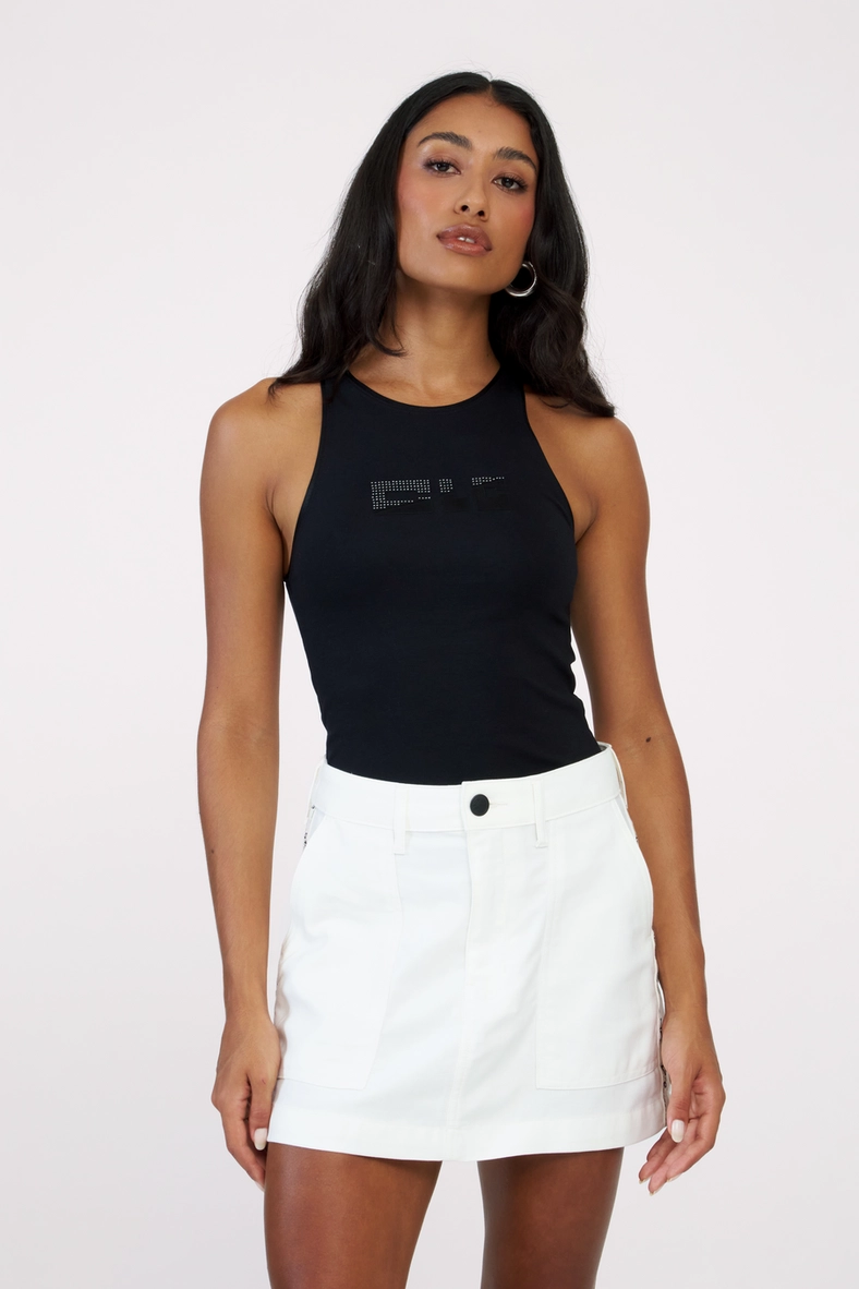 Regata Feminina Slim Com Detalhes Preto 3