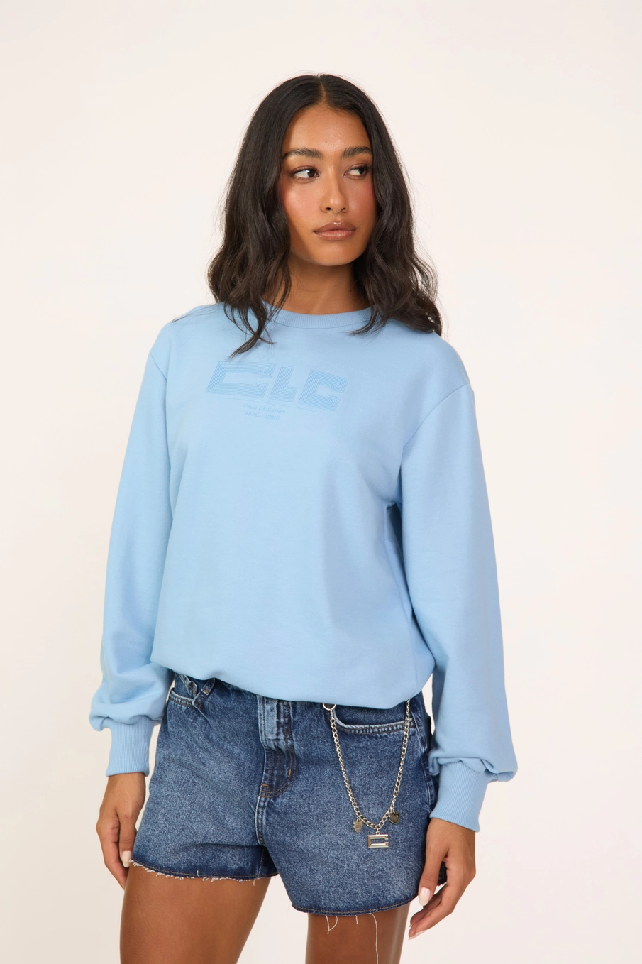 Blusão Moletom Feminino Regular Azul 1