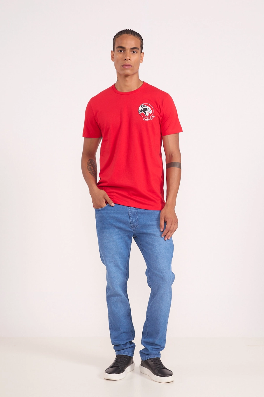 Camiseta Estampada Panther Vermelho