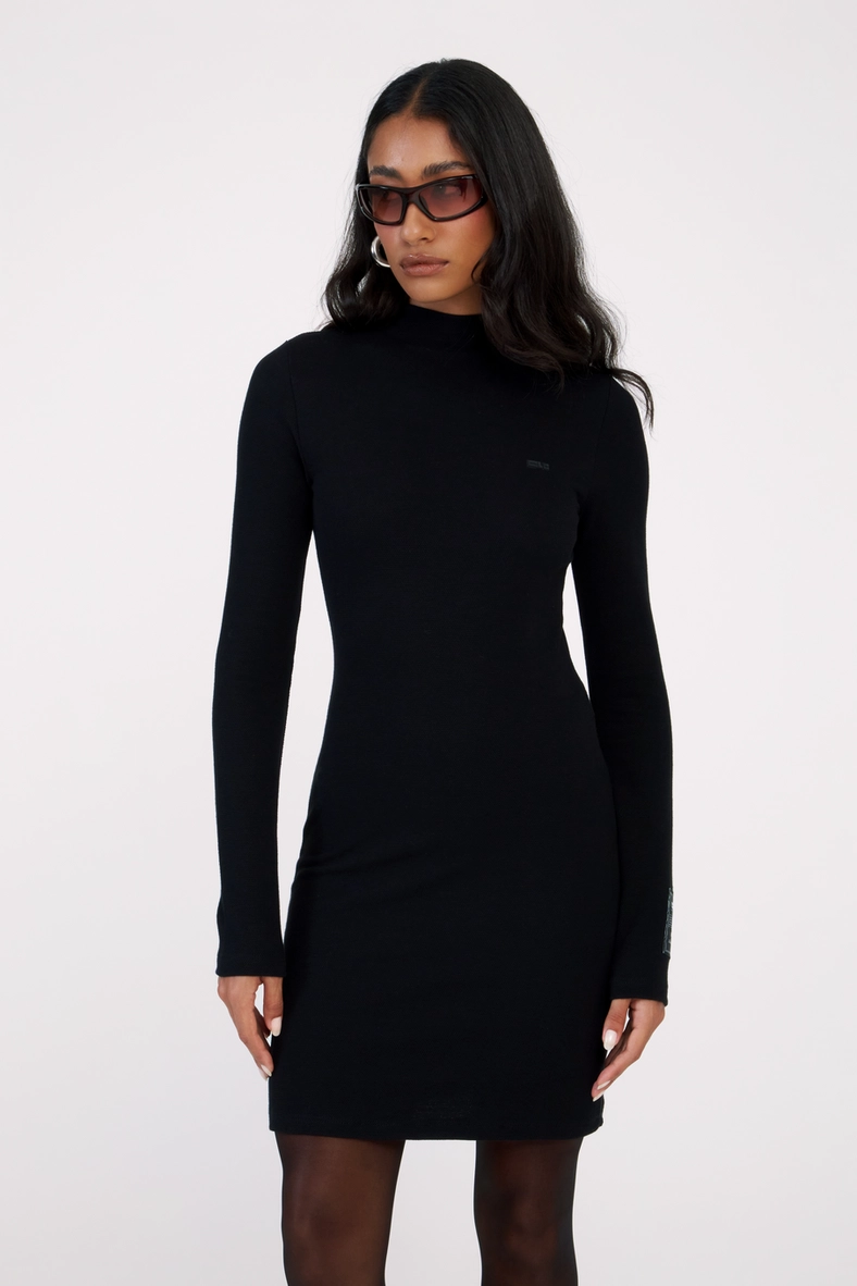 Vestido Curto Small Manga Longa Preto 6
