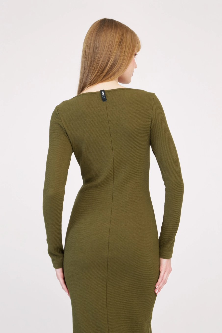 Vestido Midi Slim Decote Canoa Verde 4