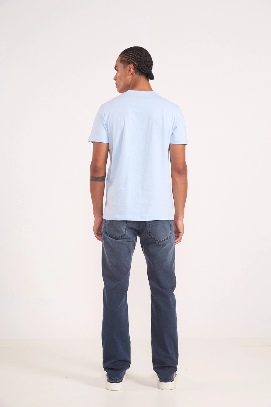 Camiseta Básica Estampada Azul