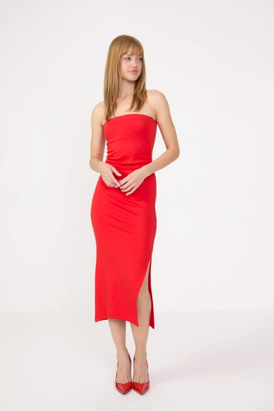 Vestido Midi Small Com Fenda