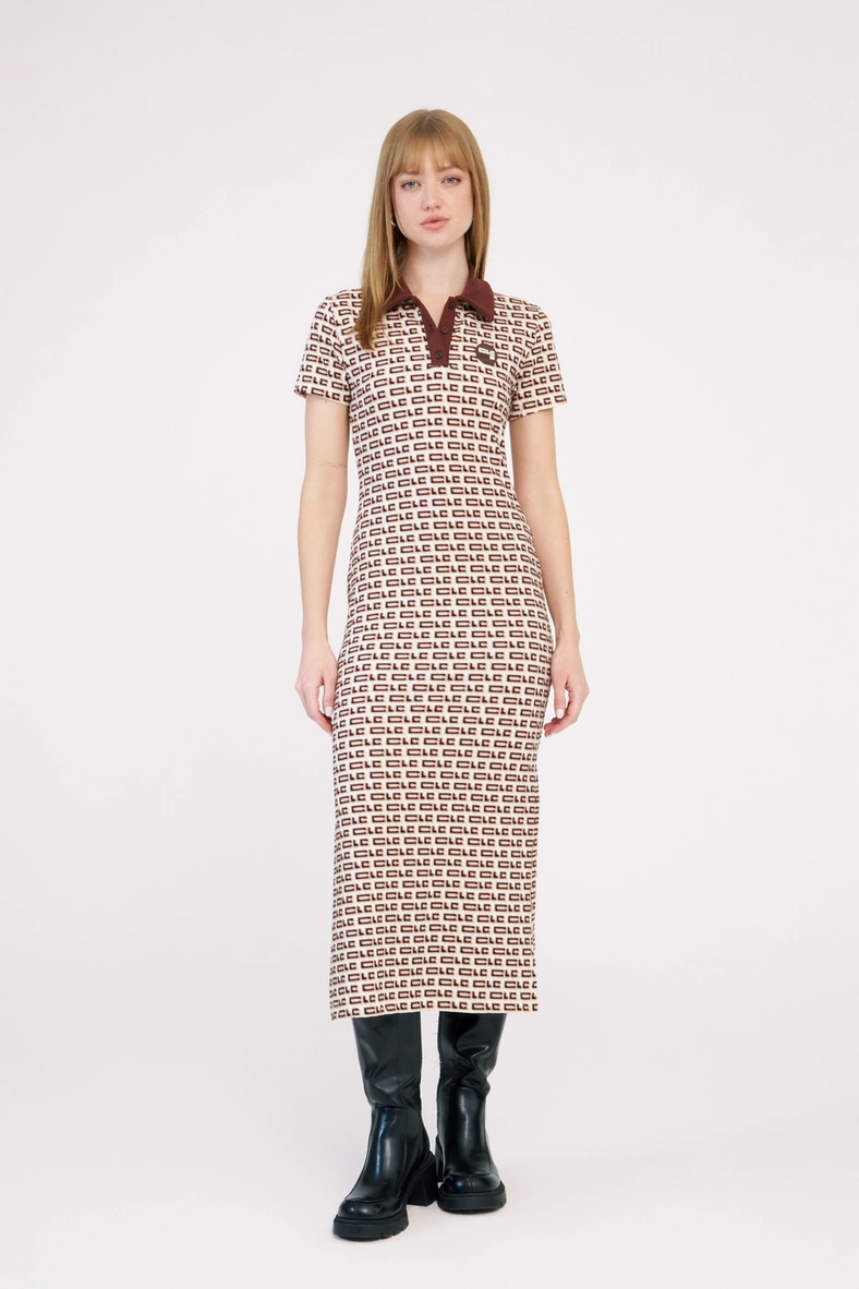 Vestido Midi Comfort Monograma Scarf Estampados 1