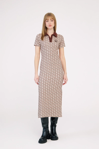 Vestido Midi Comfort Monograma Scarf