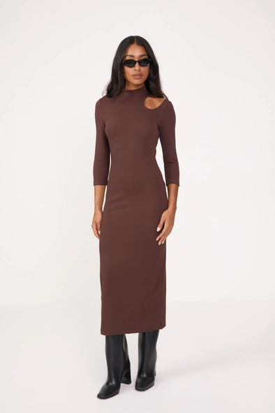 Vestido Midi Slim Texturizado