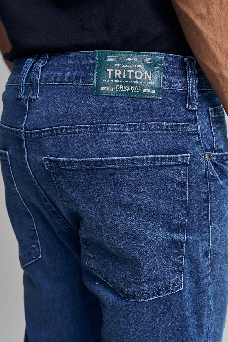Calça Jeans Masculina Com Cintura Média - Bruno Índigo 5