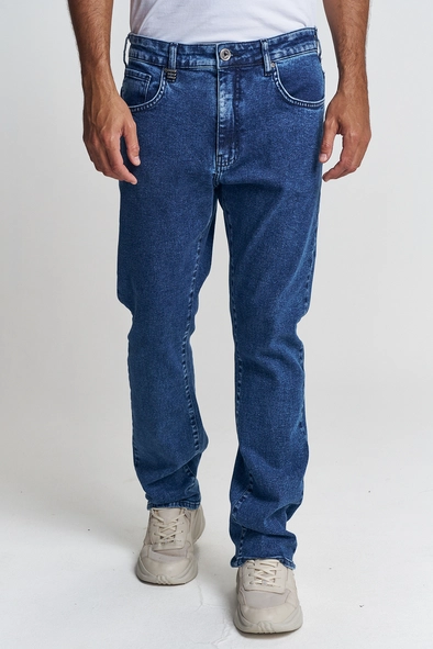 Calça Jeans Masculina Com Cintura Média - Leo