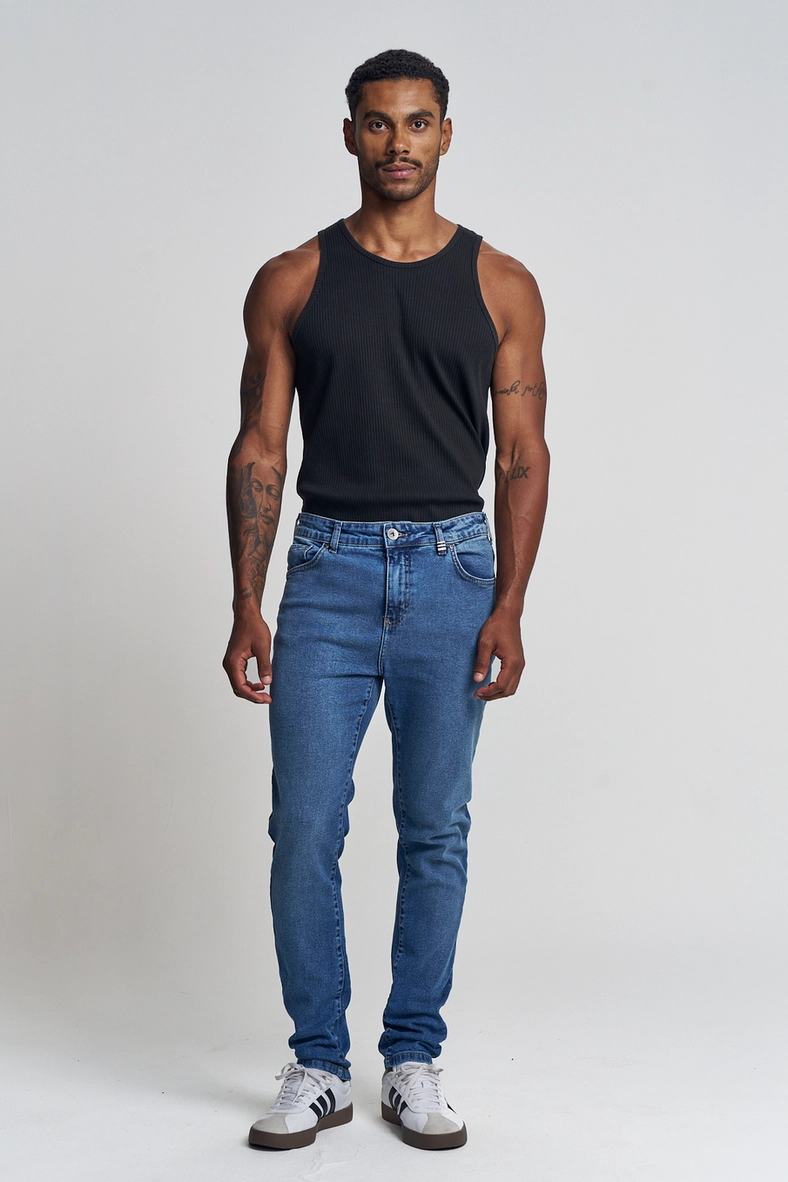 Calça Jeans Masculina Cintura Média - Jonas Índigo 1