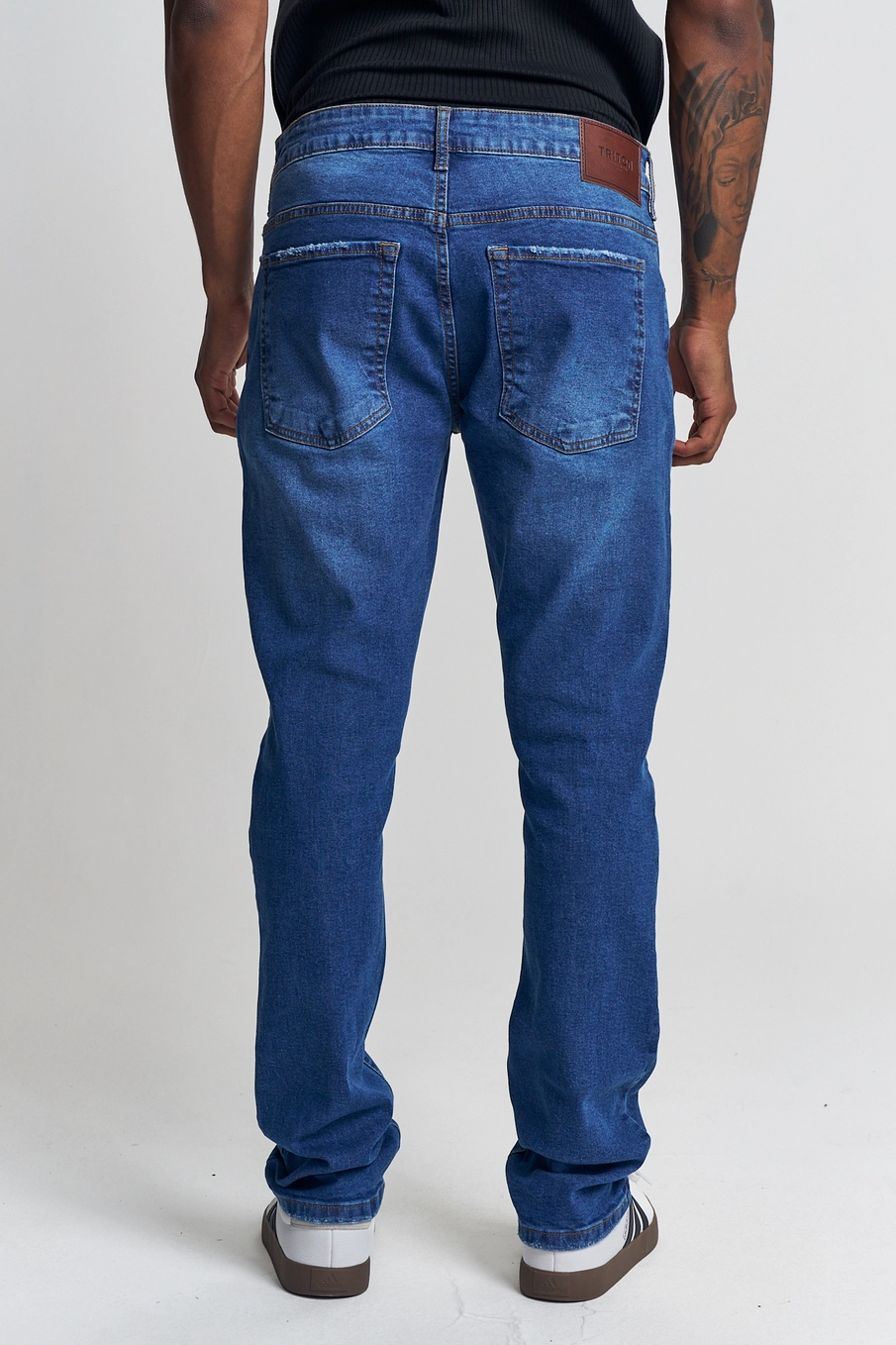 Calça Jeans Masculina Cintura Média - Gilson Slim Índigo 3