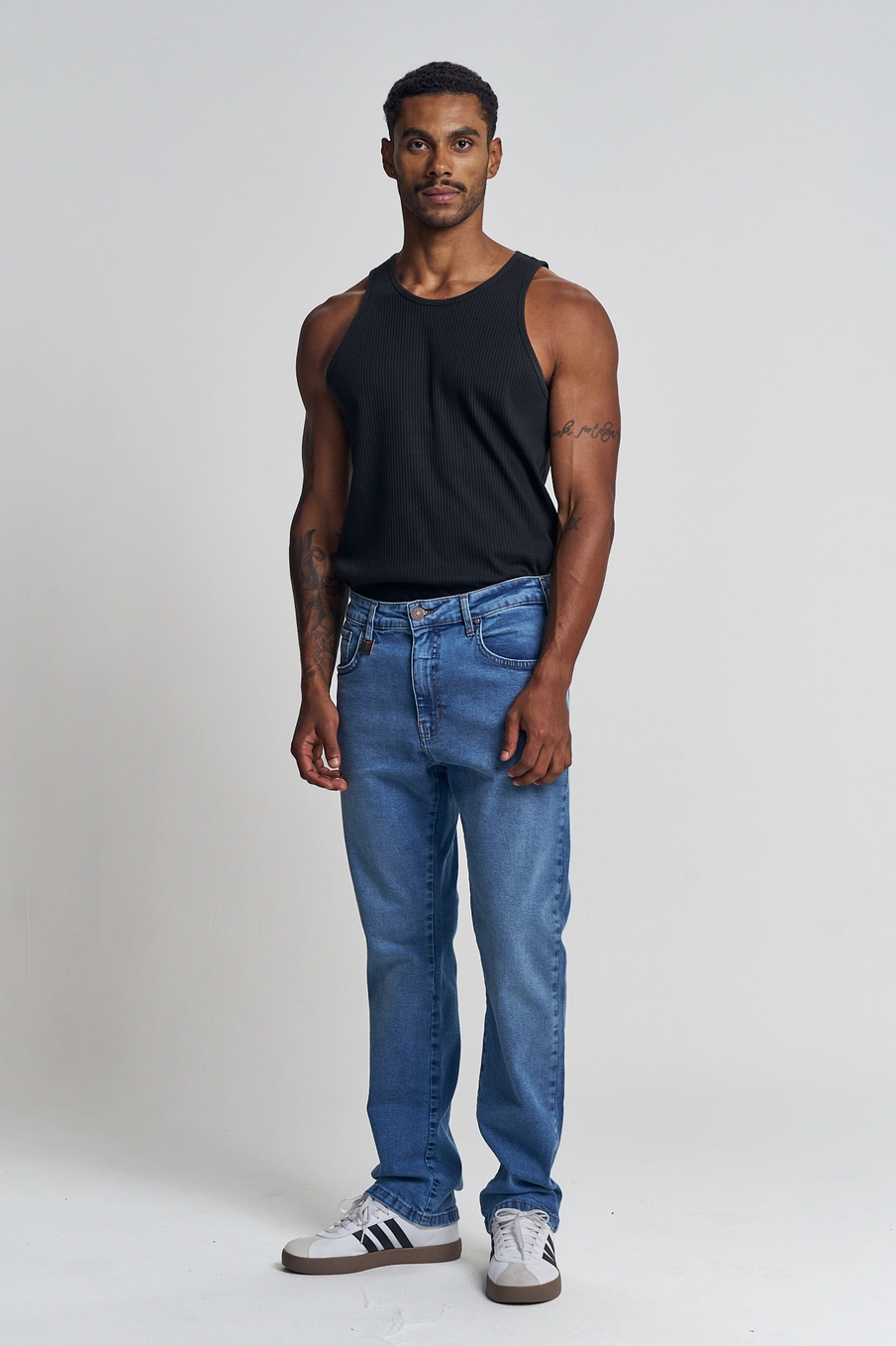Calça Jeans Masculina Cintura Média - Leo Índigo 1