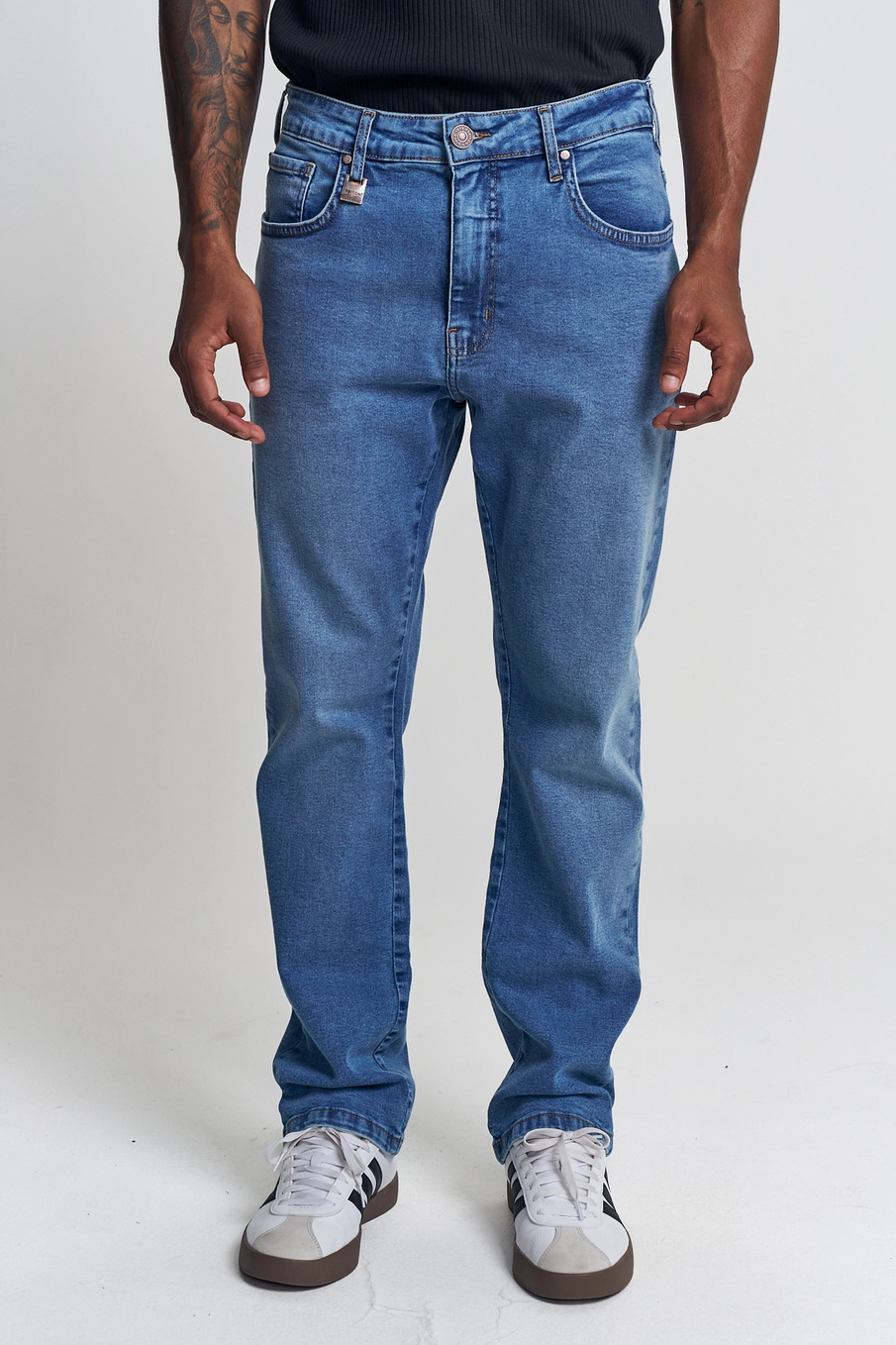 Calça Jeans Masculina Cintura Média - Leo Índigo 2