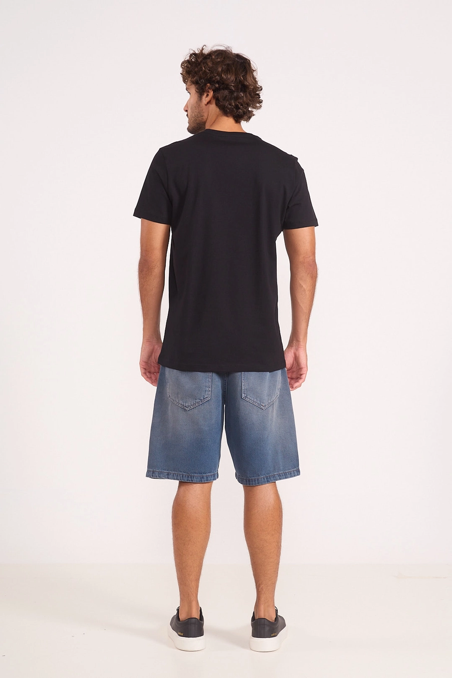 Camiseta Masculina Algodão Nobre Relevo Preto