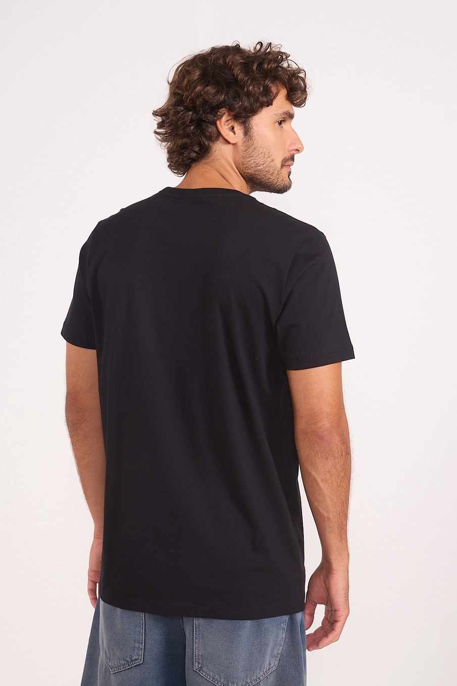 Camiseta Masculina Algodão Nobre Relevo Preto