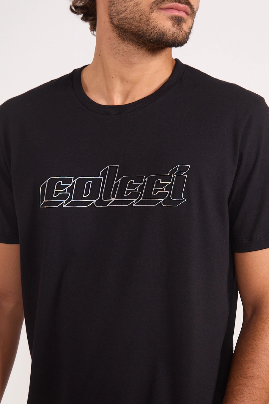 Camiseta Masculina Algodão Nobre Relevo Preto