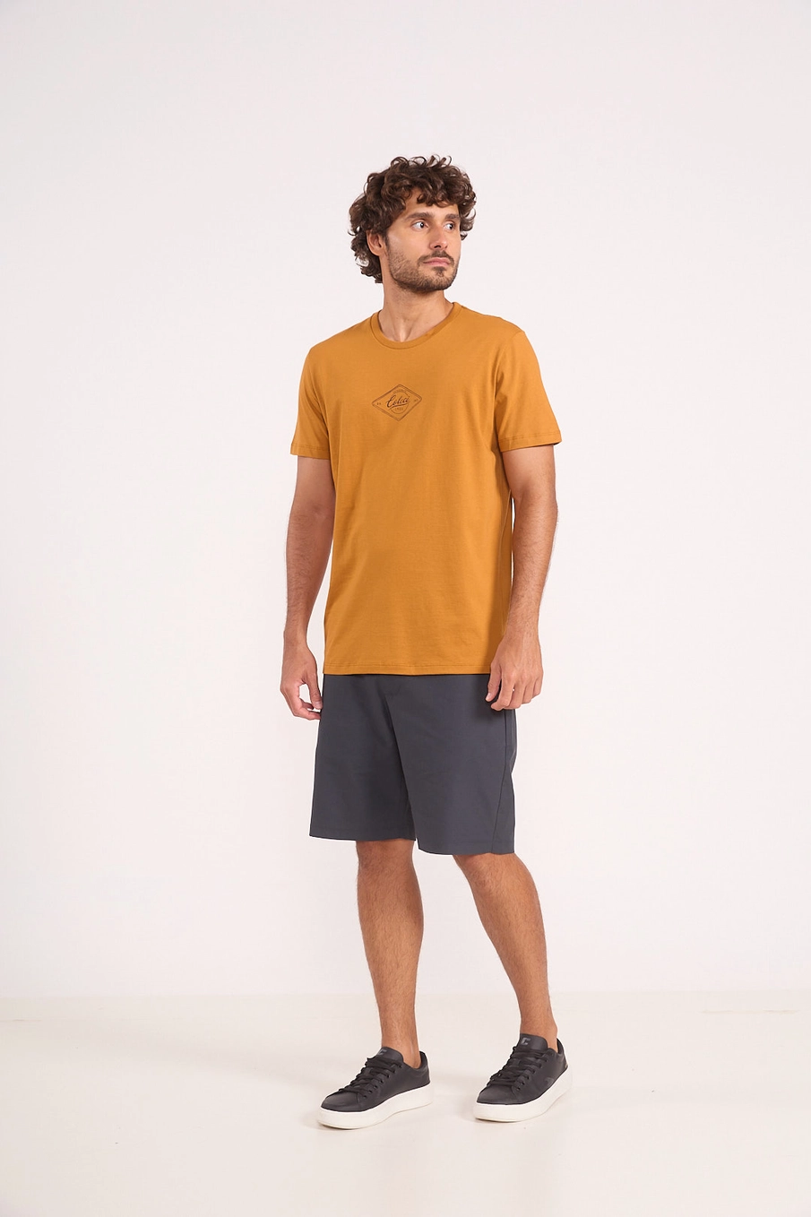Camiseta Em Algodão Estampa Vintage 1986 Amarelo