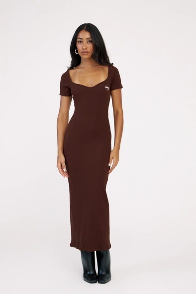Vestido Maxi Midi Small Canelado Com Elástico