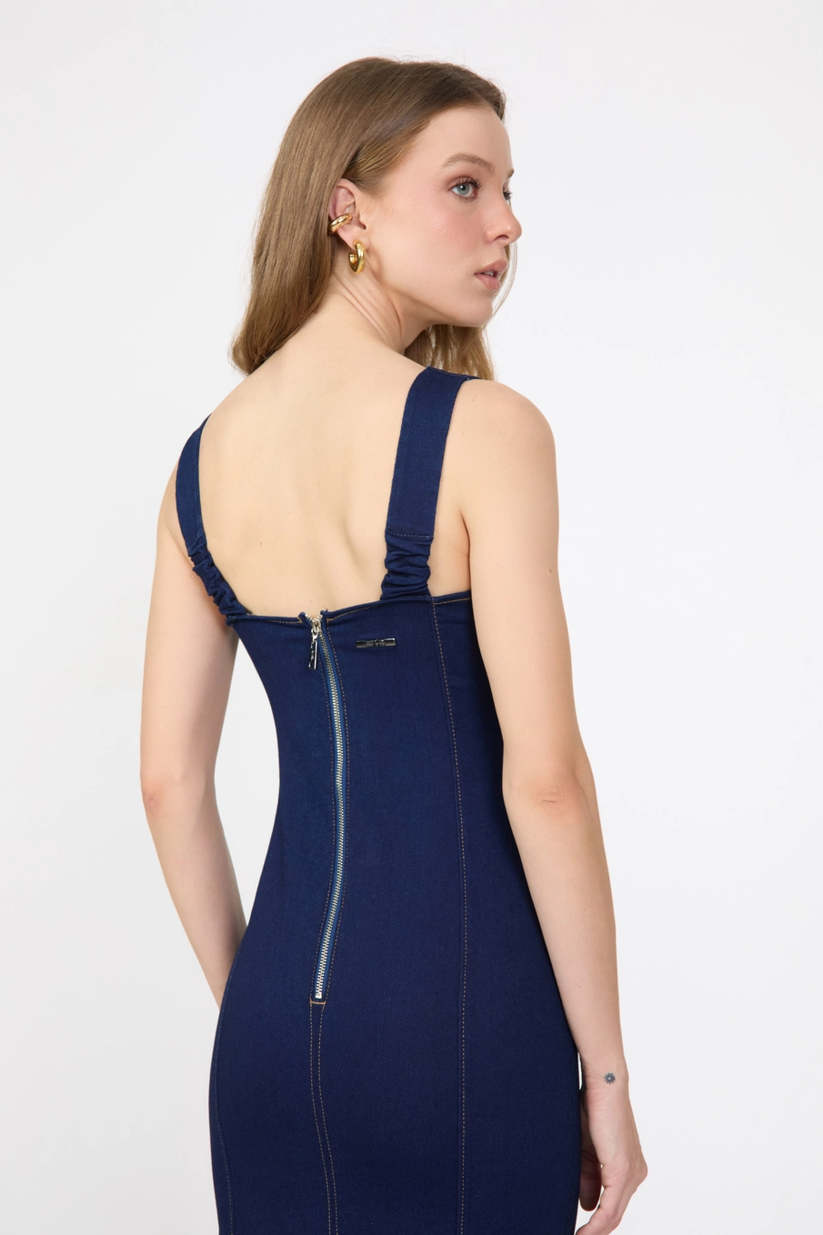 Vestido Jeans Midi Índigo 4