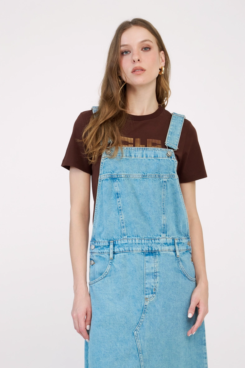 Vestido Jardineira Jeans Índigo 3